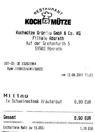 sblm Hffner Kochmtze Restaurant